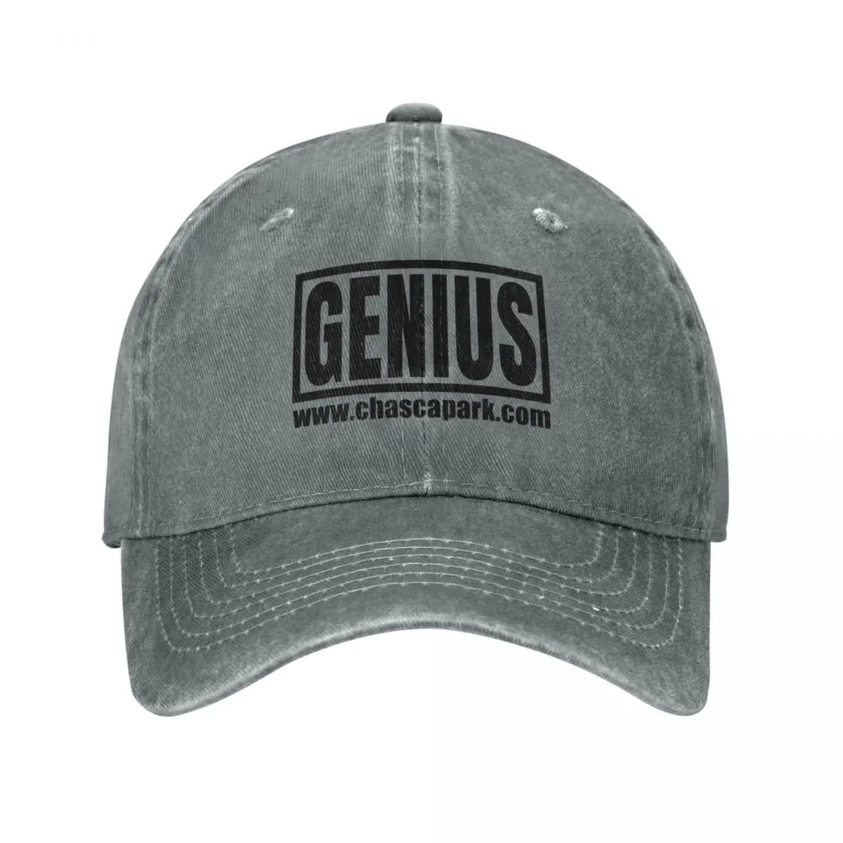 WORD MERCH - Series 1 - GENIUS - BLK Baseball Cap Beach Outing Wild Ball Hat Big Size Hat black Men's Hats Women's