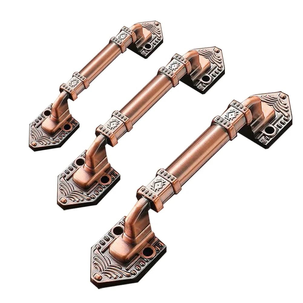 European Antique Exposed Aluminum Alloy Door Handle Push-Pull Door Handle For Furniture Cabinets Drawers Wardrobes