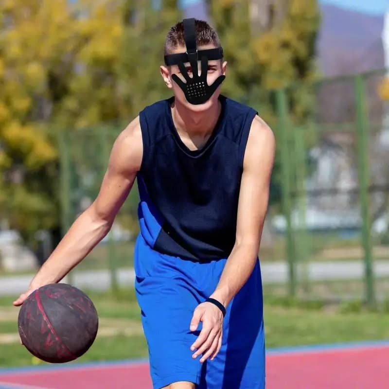 Basketball Defensive Masque Face Guarding Basketball Defensive Masque Basketball Game Training Equipment Face Shield Face Guard
