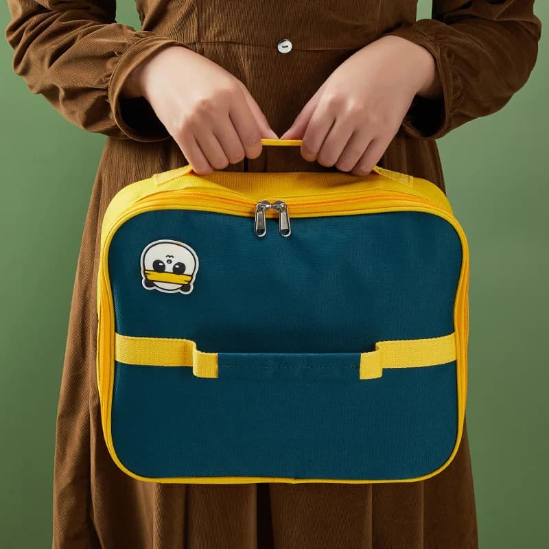 Portable Rectangle Children Thermal Lunch Bag Oxford Cloth Food Bento Cooler Bags for Kids Women Ice Pouch Storage Container