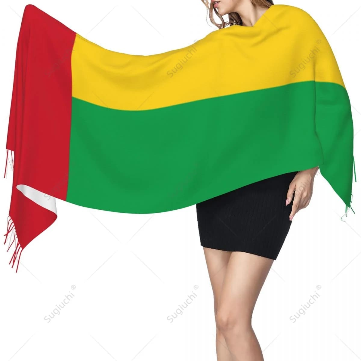 Guinea-Bissau Flag Scarf Pashmina Warm Scarves Shawl Wrap Hijab Spring Winter Multifunction Unisex