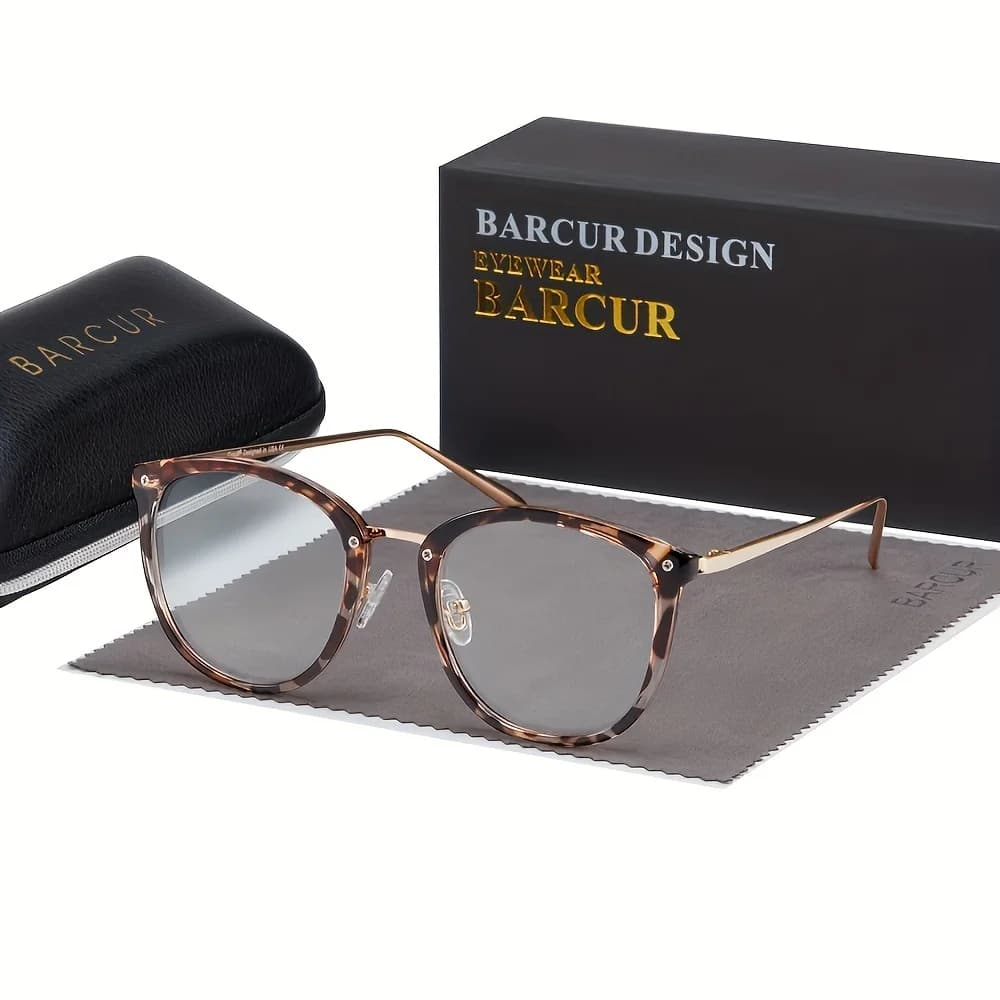 BARCUR Fashion Retro Women Reading Glasses with Multiple Degrees to Choose  Metal Frame Transparent glasses Reading Glasses Men