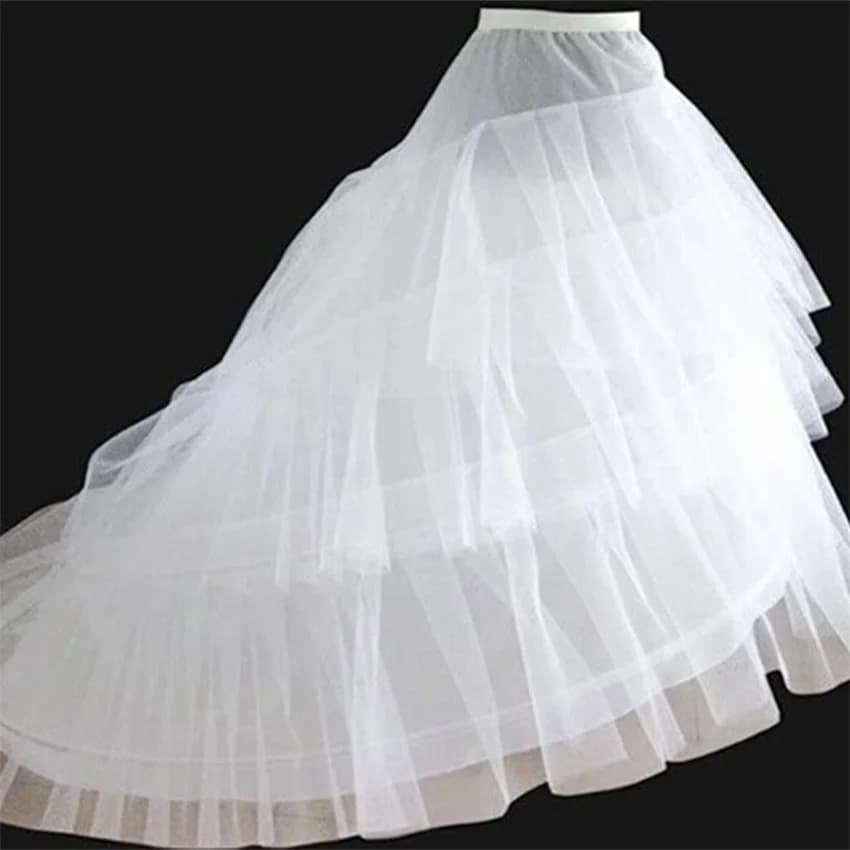 Hot Sale Bridal Wedding Petticoat 2 Hoop Trailing Petticoat Wedding Dress Underskirt Bride Petticoats Vestidos De Novia