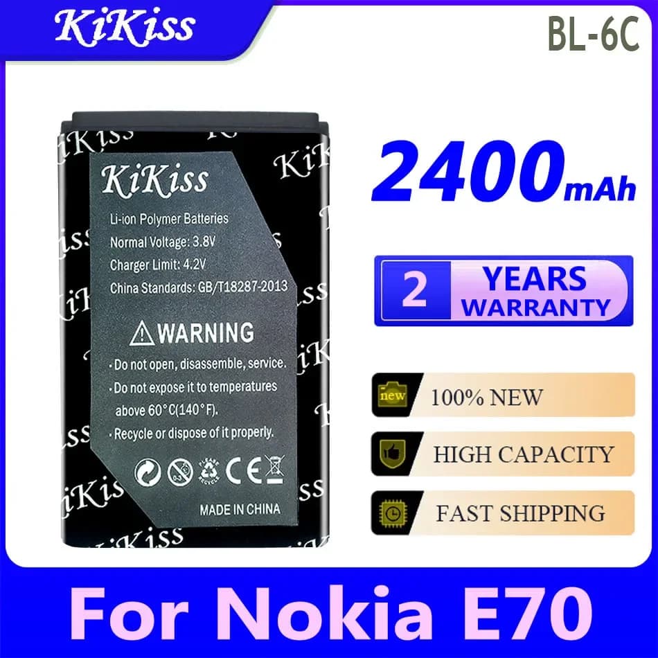 2400mAh KiKiss Powerful Battery BL-6C for Nokia QDA+ 2110 2116 2125 2855 2865 6015i 6016i 6019i 6152 6152 6275 E70 6255