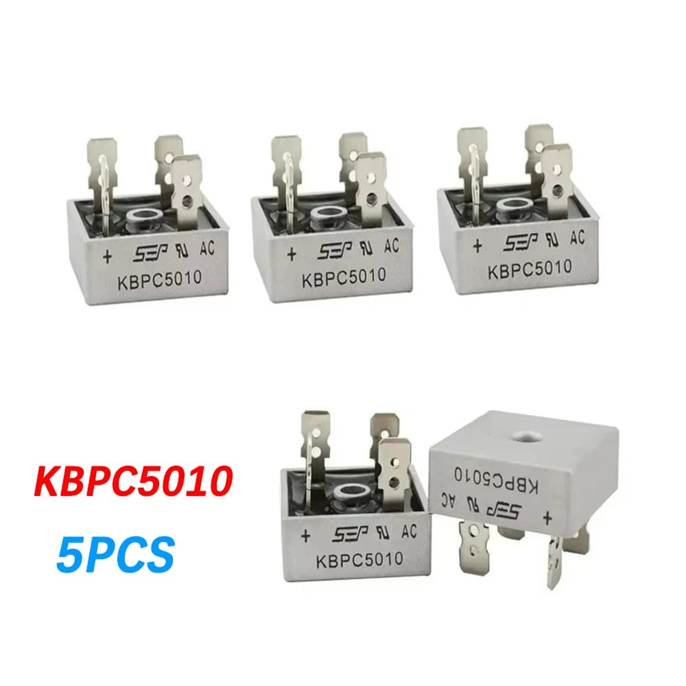 5PCS Diode Bridge Rectifier KBPC5010 KBPC 5010 50A 1000V Rectifiers Electronics Kit