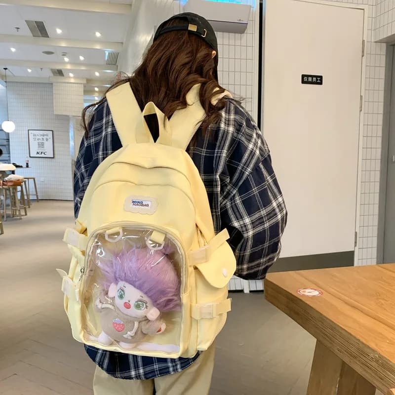 Japanese Kawaii Backpack Women Itabag For 20cm Doll College Student School Bags For Teenage Girls Ita Backpack Transparent Bag