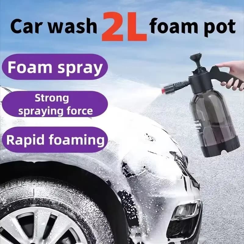 Quick Clean Car Wash Foam Sprayer Pneumatic Handheld 2L Car Home Disinfectant Water Bottle High Pressure Foam Convenient