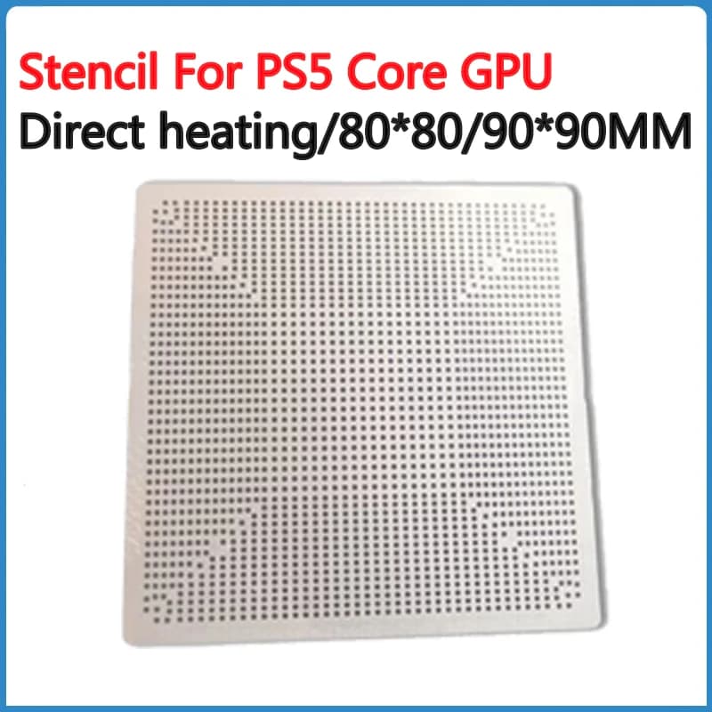 Stencil For PS5 Core Game Controller IC Chip Direct Heating 80x80 90x90mm Stencil Reball Repair Soldering Tools