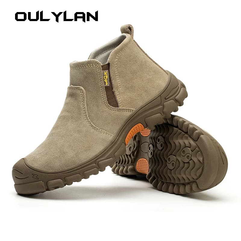 Man Safety Boots High top Safety Shoes Men Steel Toe Work Shoes Men Anti-smash Indestructible Construction Boots Winter