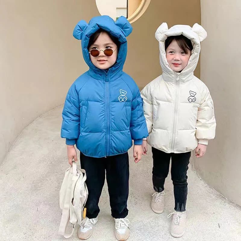 Winter Children Girls And Boys Down Jacket Hooded Jacket Baby Cartoon Children Clothes Boys Girls Warm Winter Down Coats Thicken