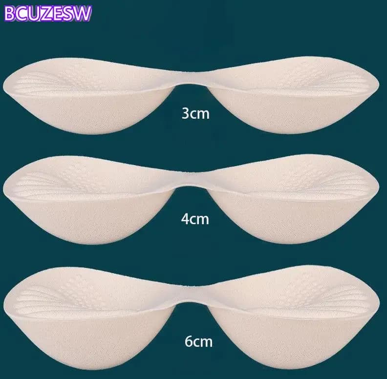 6cm/4/3cm Latex Breast Pad Special Enlarged Inner Pad For Small Chest Thickened Extra Thick Bra Sports Bra Underwear Pad Insert