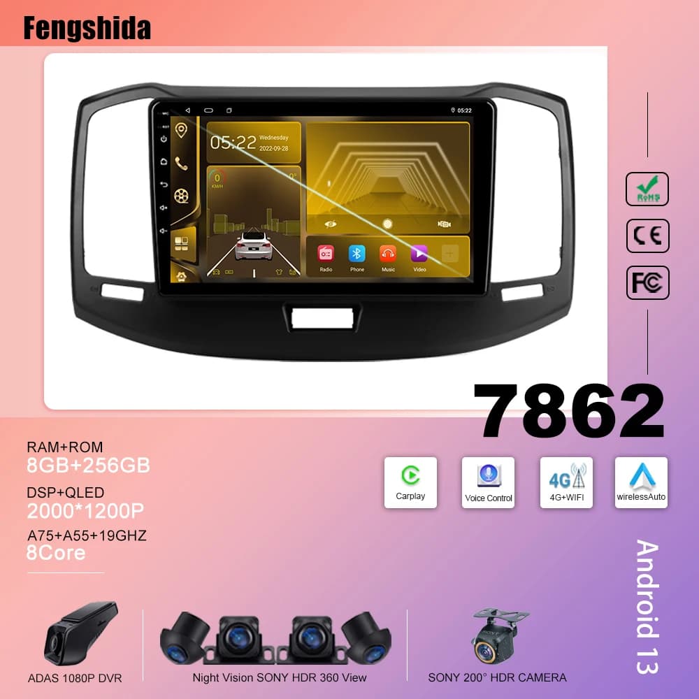 For Chery Bonus E3 A19 2013-2017 Car Android Touch Screen Intelligent System Car Multimedia Player Bluetooth Android Auto 8 Core