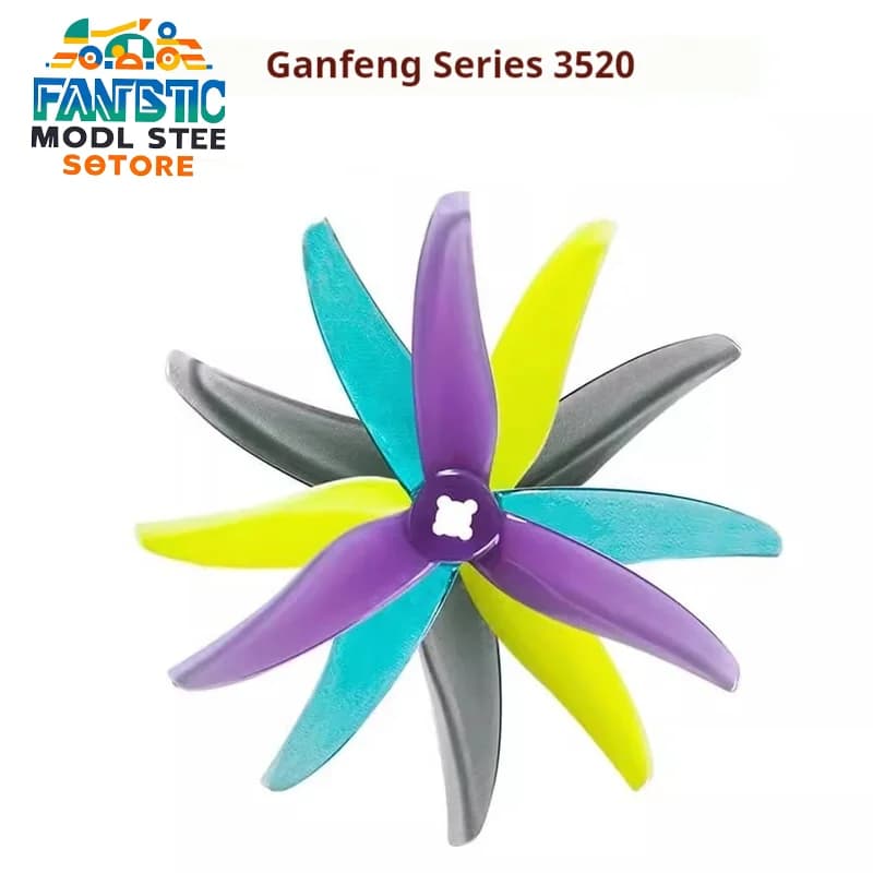 2 Pairs Of Gemfan 3520 3.5-Inch Racing Flower Flying Fpv With Lightweight Propellers That Are Not Easily Broken High Efficiency