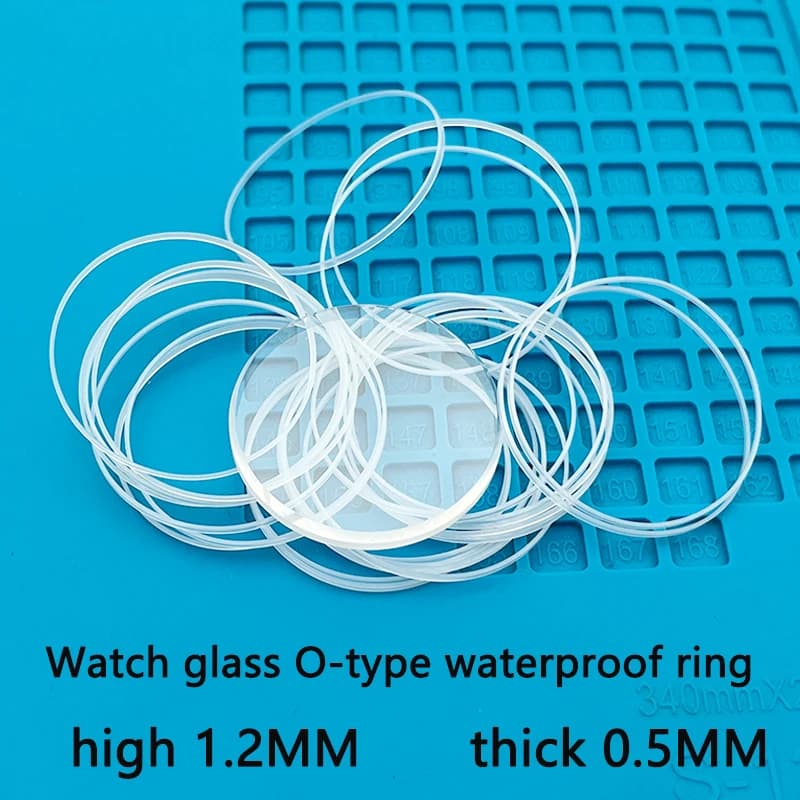 2/5PCS Watch Glass O-Ring Waterproof Ring Dia 26-35.5MM High 1.2MM Thick 0.5MM Watch Repair Parts Ring