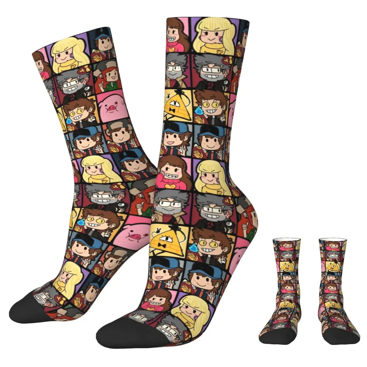Gravity Falls Dipper Mabel Pines Sock Happy Funny Men's Socks Novelty Polyester Women Socks Spring Summer Autumn Winter