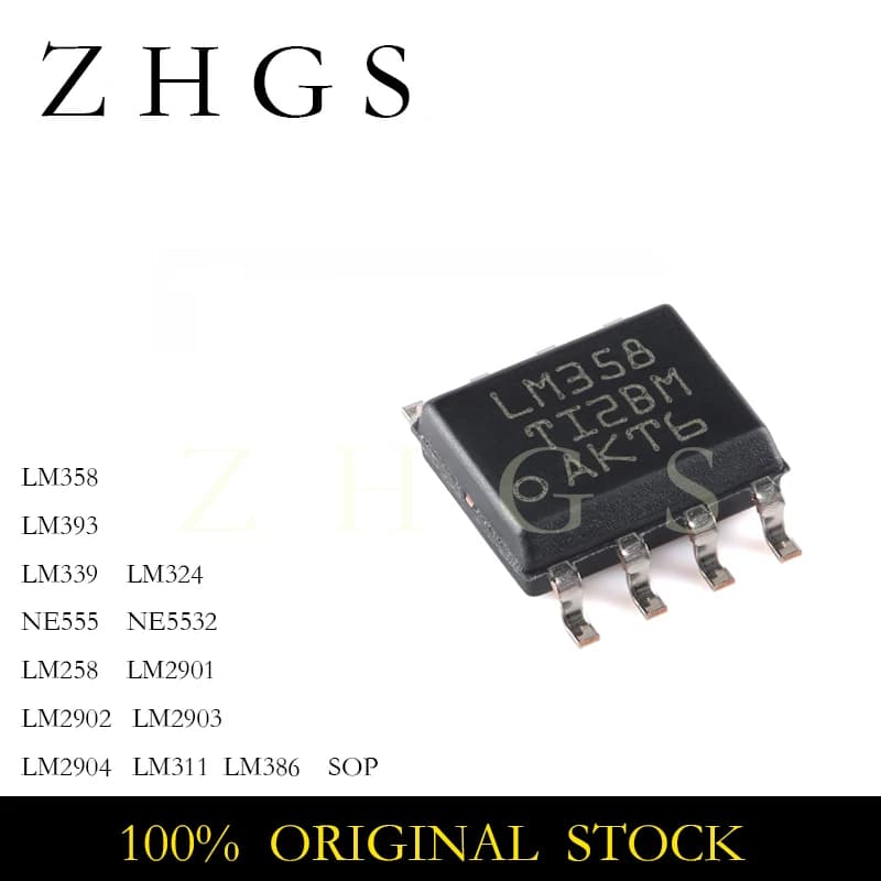 50PCS LM358 LM393 LM339 LM324 NE555 NE5532 SOP SMD LM258 LM2901 LM2902 LM2903 LM2904 LM311 LM386 Amplifier Circuit new
