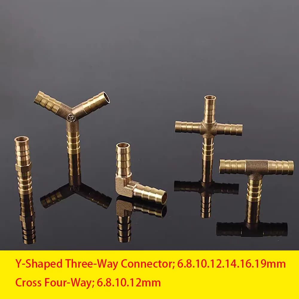 Brass Hook Fitting 3.4mm Brass Connector, Suitable For 6mm 8mm 10mm 12mm 16mm 19mm Flexible Hose Pagoda Water Pipe Fittings