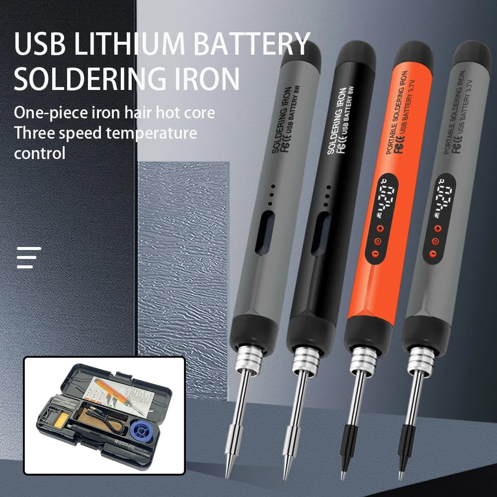 Portable 5V 8W USB Soldering Iron Wireless Electric Soldering Iron Fast Charging Lithium Battery Solder Iron Repair Welding Tool