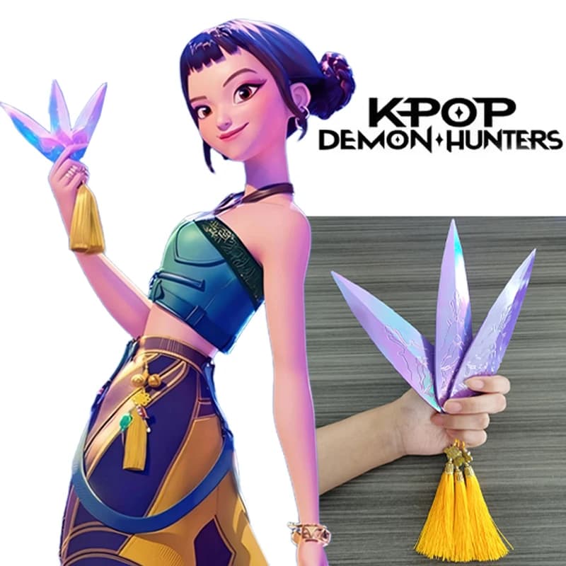 Zoey Kpop Anime Demon Hunters Cosplay Dart Weapons Roleplay Props for Girls Group Idol Halloween Carnival Party Accessories Gift