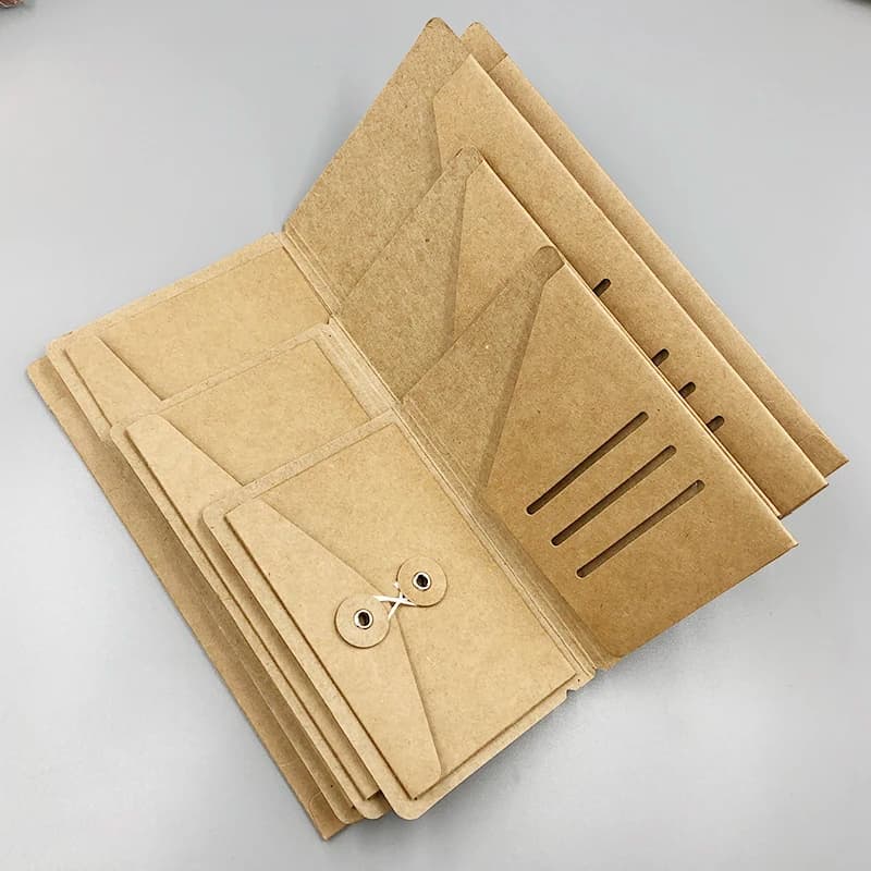 Fromthenon Kraft Paper Envelope Tickets Cards storage bag For Midori Travelers Notebook Diary Refills Retro Planner Accessories