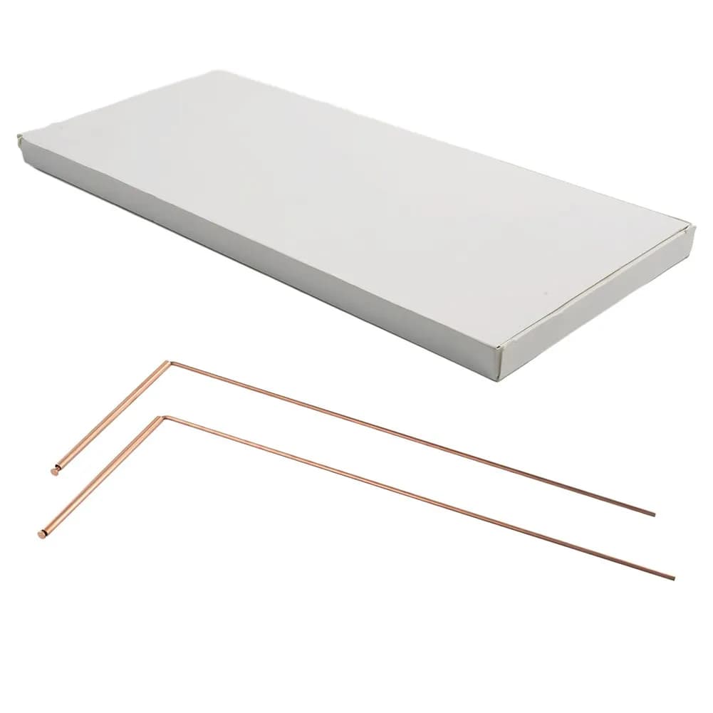 2pcs Pure Copper Metal Detector Rod Flexible Water Witching Portable Dragon Seeking Detachable Tool Dowsing Rod Not Included Bag