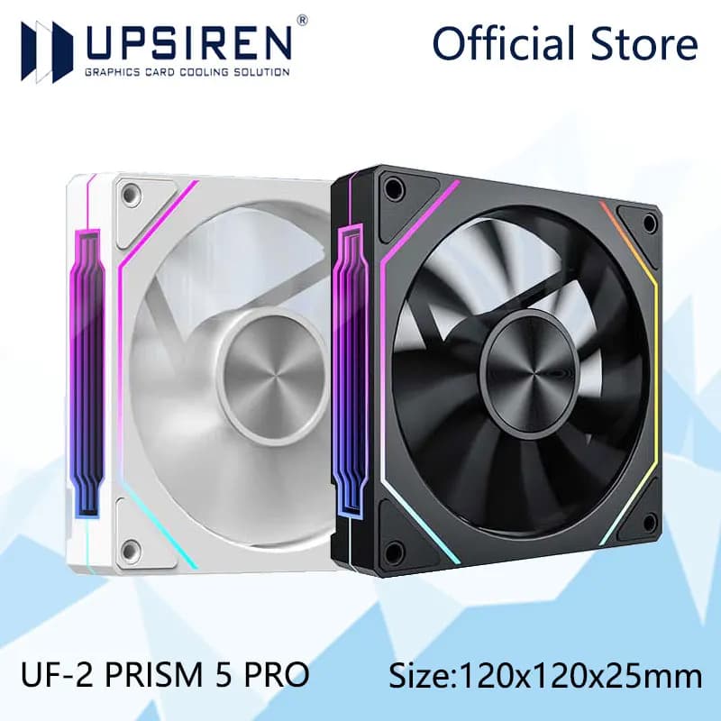 UPSIREN UF-2 PRISM 5 PRO 12CM ARGB Large Air Volume Computer Chassis Fan Regular version/Reversed version Dual mode selection