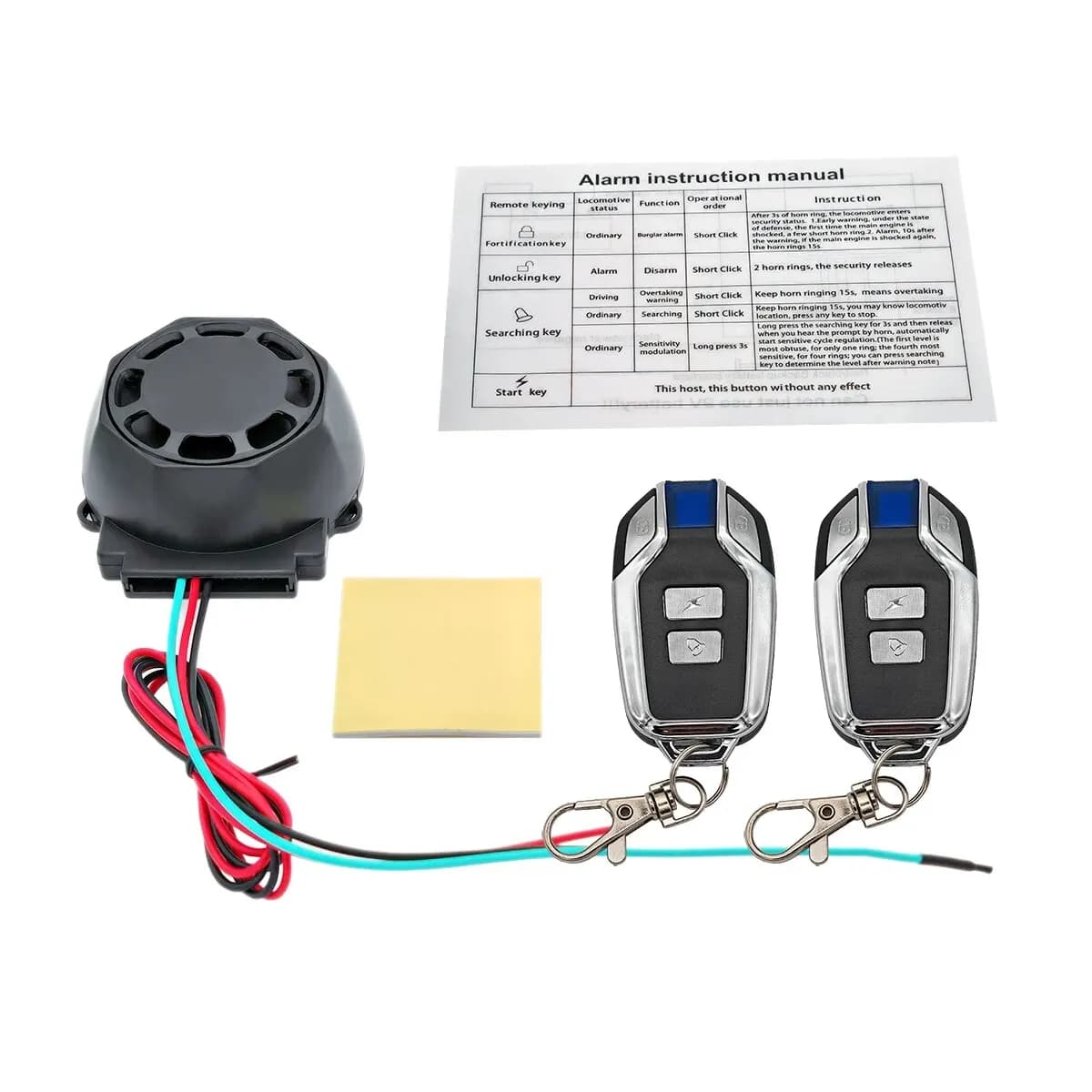 Universal Type Motorcycle Anti-theft Alarm, Vibration Alarm, Remote Control, Car Searching, Adjustable Sensitivity