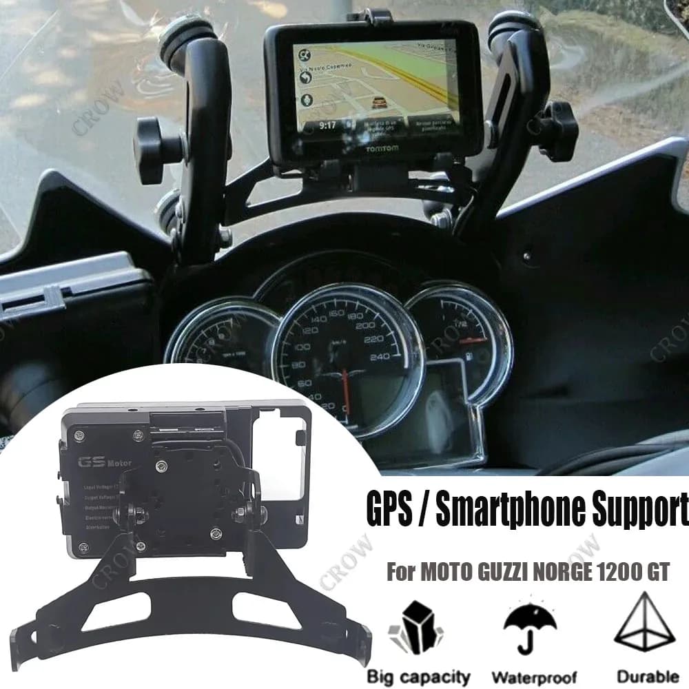 New Motorcycle GPS / Smartphone support Stand Holder Phone Mobile Phone GPS Navigation Bracket For MOTO GUZZI NORGE 1200 GT