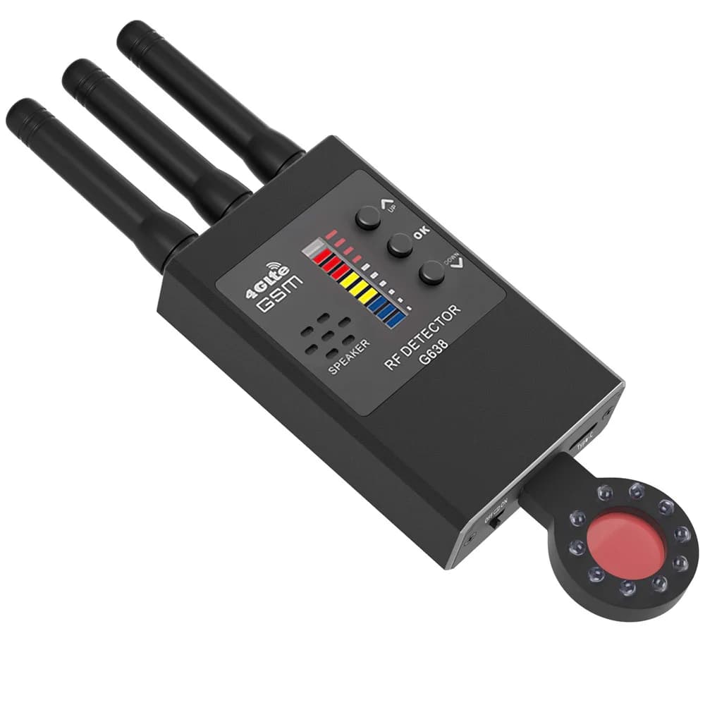 Anti Spy Wireless RF Signal Detector Bug GSM GPS Tracker Hidden Camera Detect Eavesdropping Device Military Professional Version