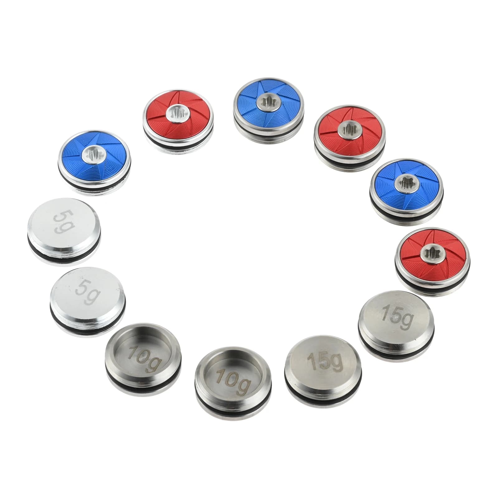 2Pcs Blue/Red Golf Putter Weights 5/10/15/20/25/30/35g Compatible for Odyssey Stroke Lab Series Putter Or T25 Golf Wrench Tool