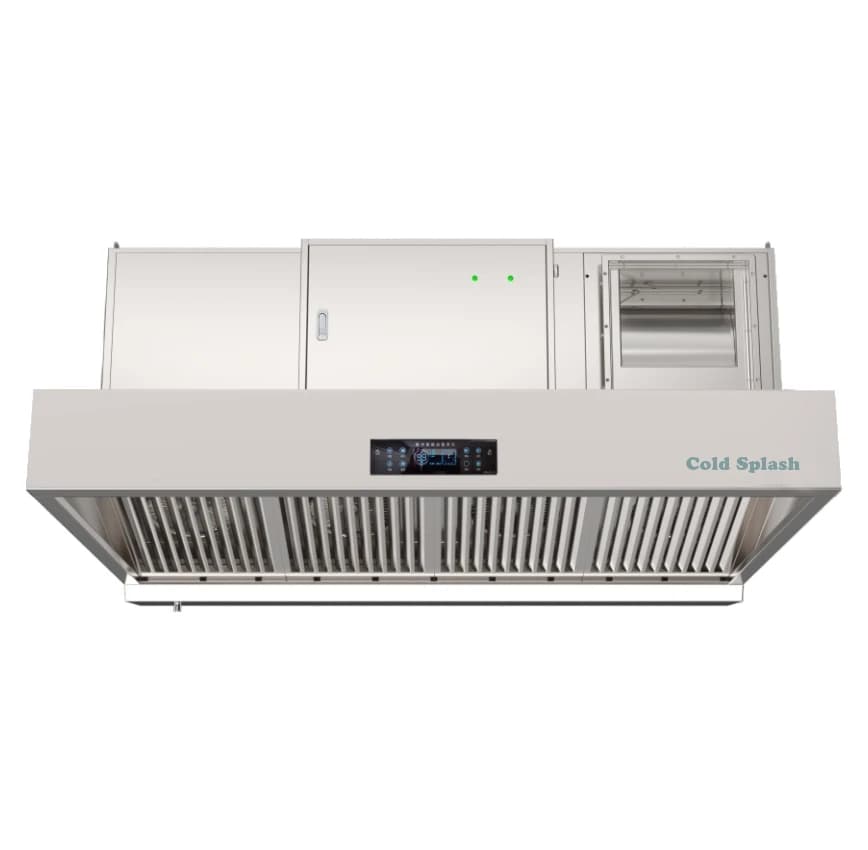 Commercial Kitchen Stainless Steel Range Hood with Oil Fume Purifier Filter Restaurant Equipment for Exhaust Kitchen Machines