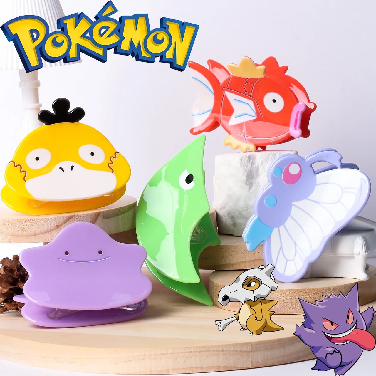  Pokemon Hair Claw for Women Cartoon Pikachu Hair Clip for Girls Fashion Hair Crab Clip Ladies Elegant Head Accessories