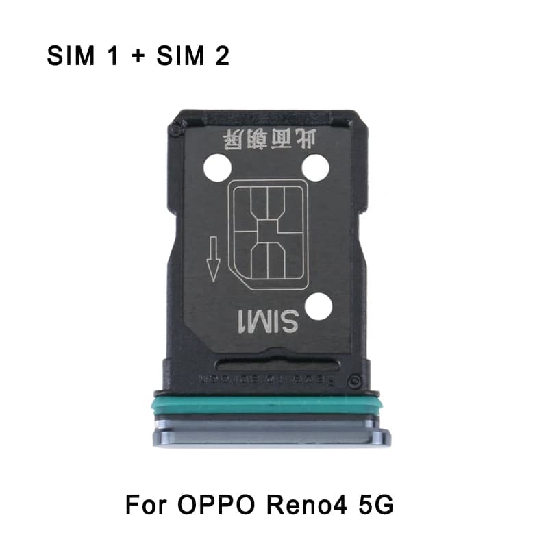 Dual SIM Card Tray For OPPO Reno4 5G Phone SIM1 + SIM2 Card Tray Adapter Replacement Part