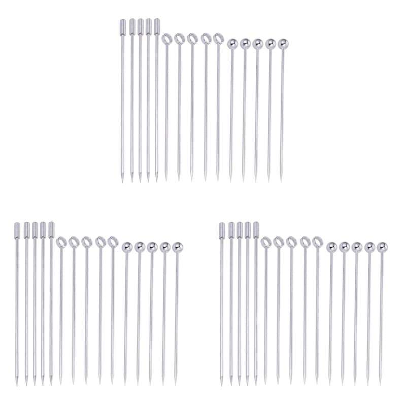 45X Stainless Steel Cocktail Picks Martini Picks Set