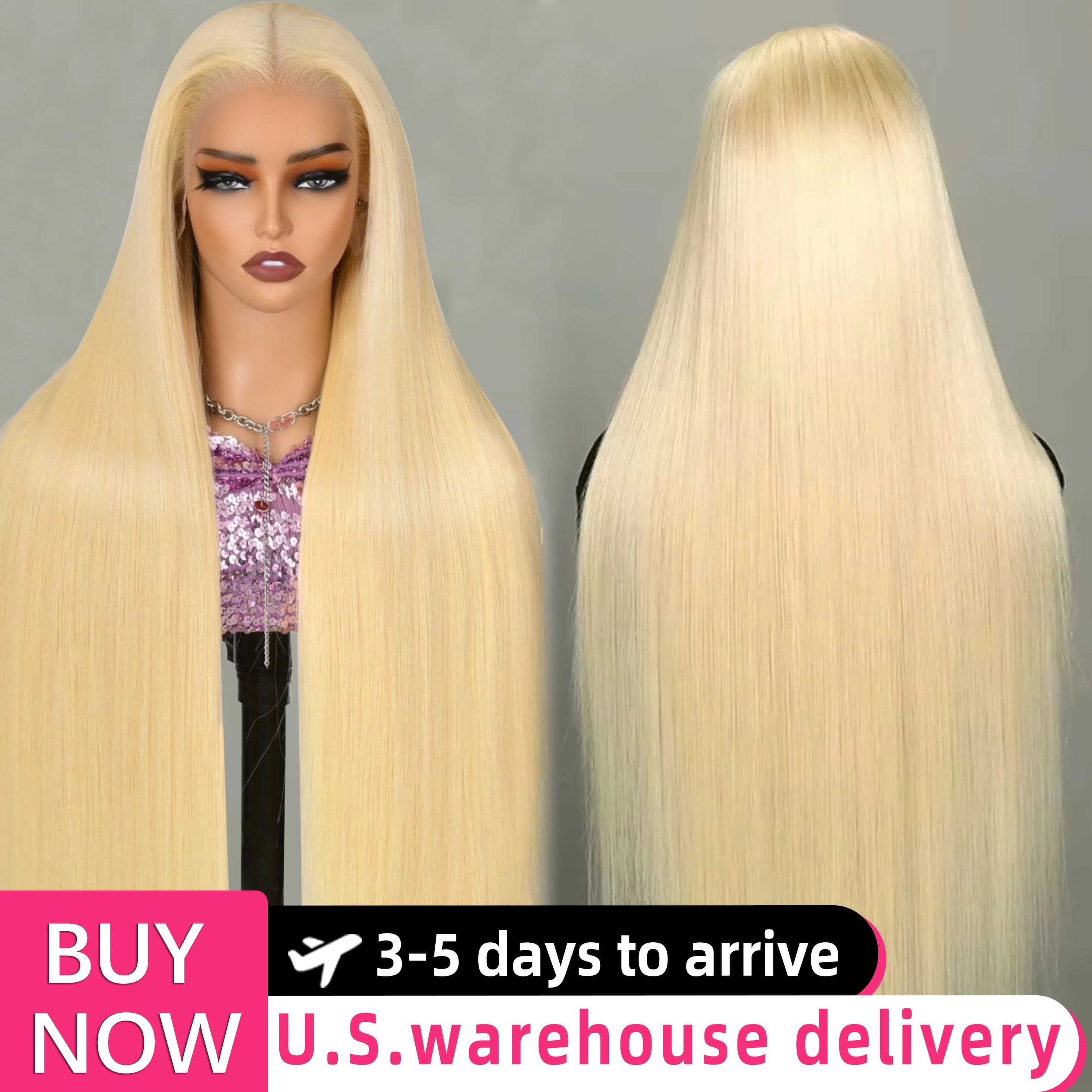 30 Inch 613 13x6 Lace Front Wig Human Hair 200 Density 613 Lace Front Wig Human Hair Straight Blonde Wig Human Hair Pre Plucked