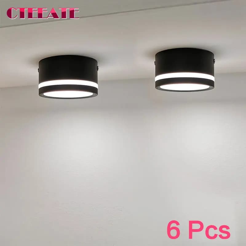 6Pcs LED Surface Mounted Downlight Side Guide Light lamp for ceiling 5W 7W 9W 12W15W led spot lights Ceiling Fixtures Lighting