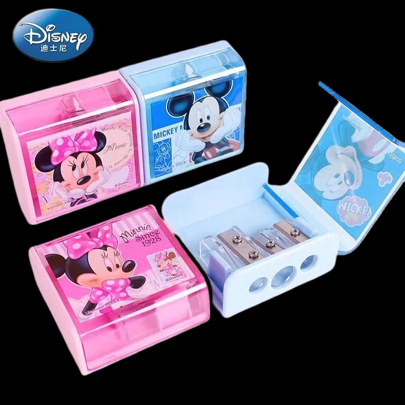 Lilo and Stitch Disney Cartoon Cute Three Hole Pencil Sharpener Mickey Pencil Sharpener Children and Students School Supplies