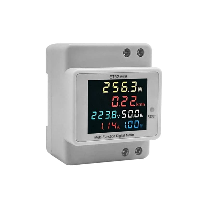 Intelligent Electricity Meter 220V Voltage Current Power Frequency Factor Meter Rail Type Meters