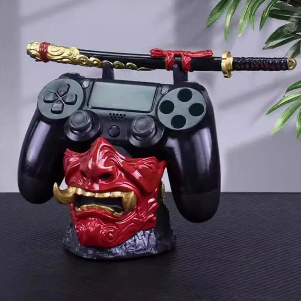 For Ghost Of Tsushima Gaming Controller Holder GamePad Holder Controller Holder Headphone Stand For PS5/PS4 Game Accessorie