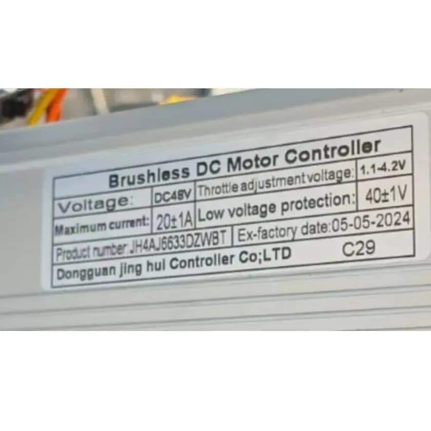 JH4AJ6633DZWBT（ customized）Brushless DC48V JH Motor Controller Model 20A Electric Bicycle Accessories