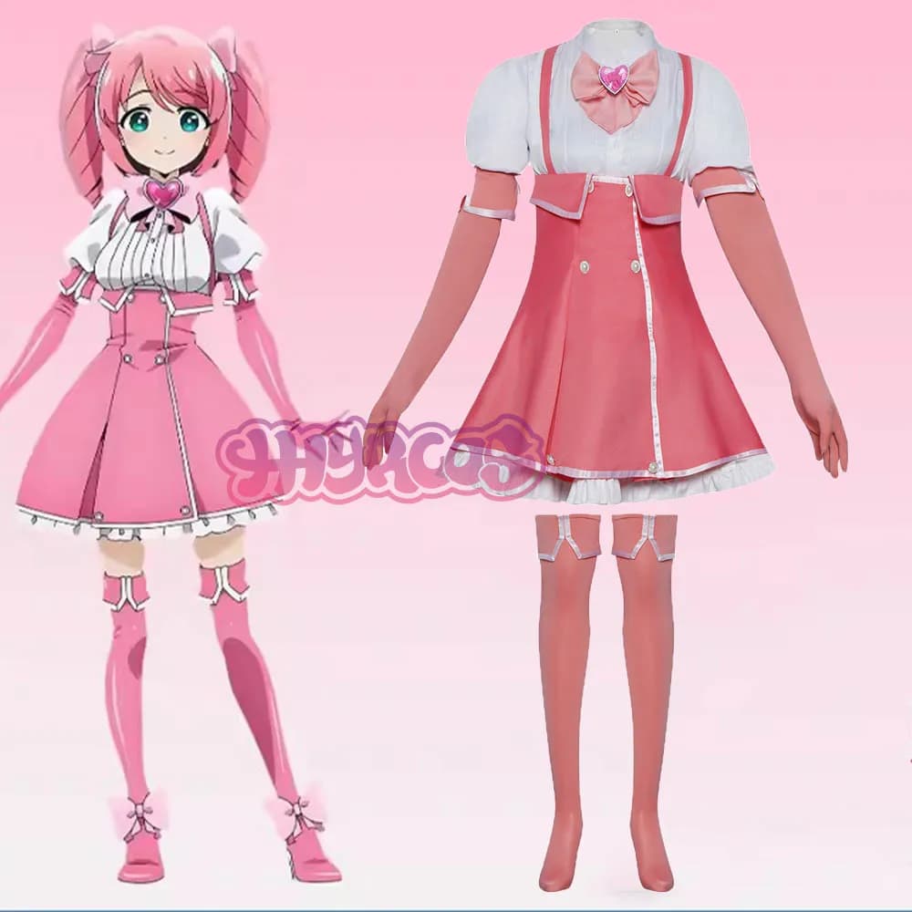 Anime Gushing over Magical Girls Cos Hanabishi Haruka Cosplay Costume for Women Girl Magia Magenta Cos Halloween Costumes