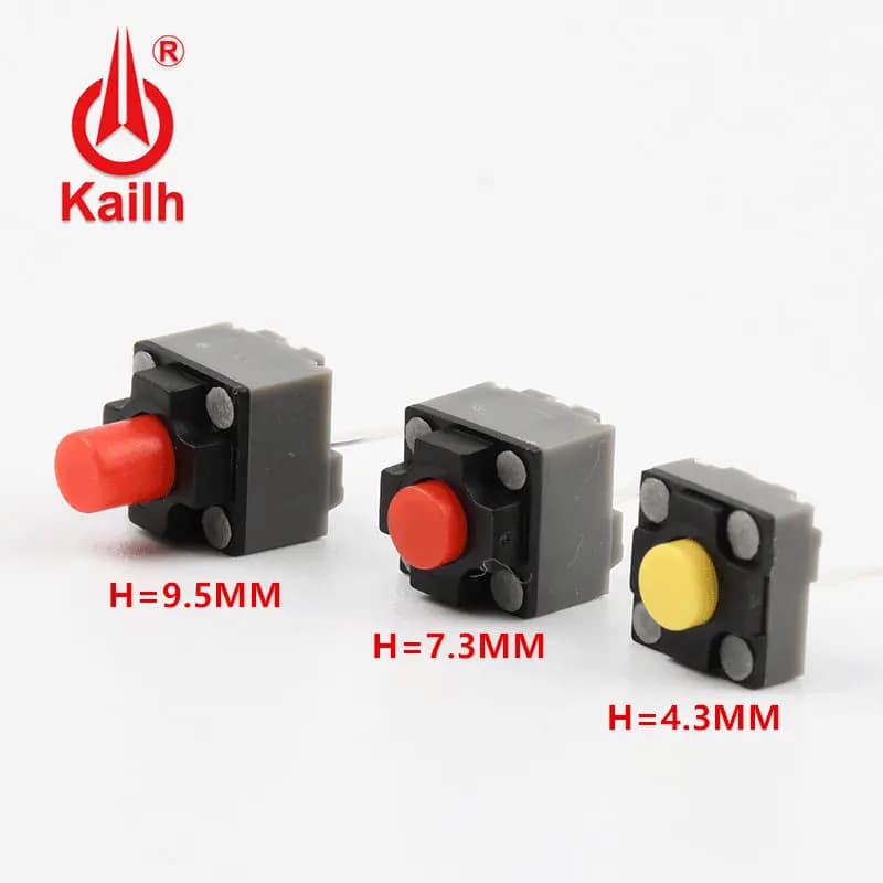 10Pcs New Kailh Mute button 6*6*7.3mm quare silent micro switch 6*6*4.3mm Tact Button Switch 6X6X9.5mm DPI keys