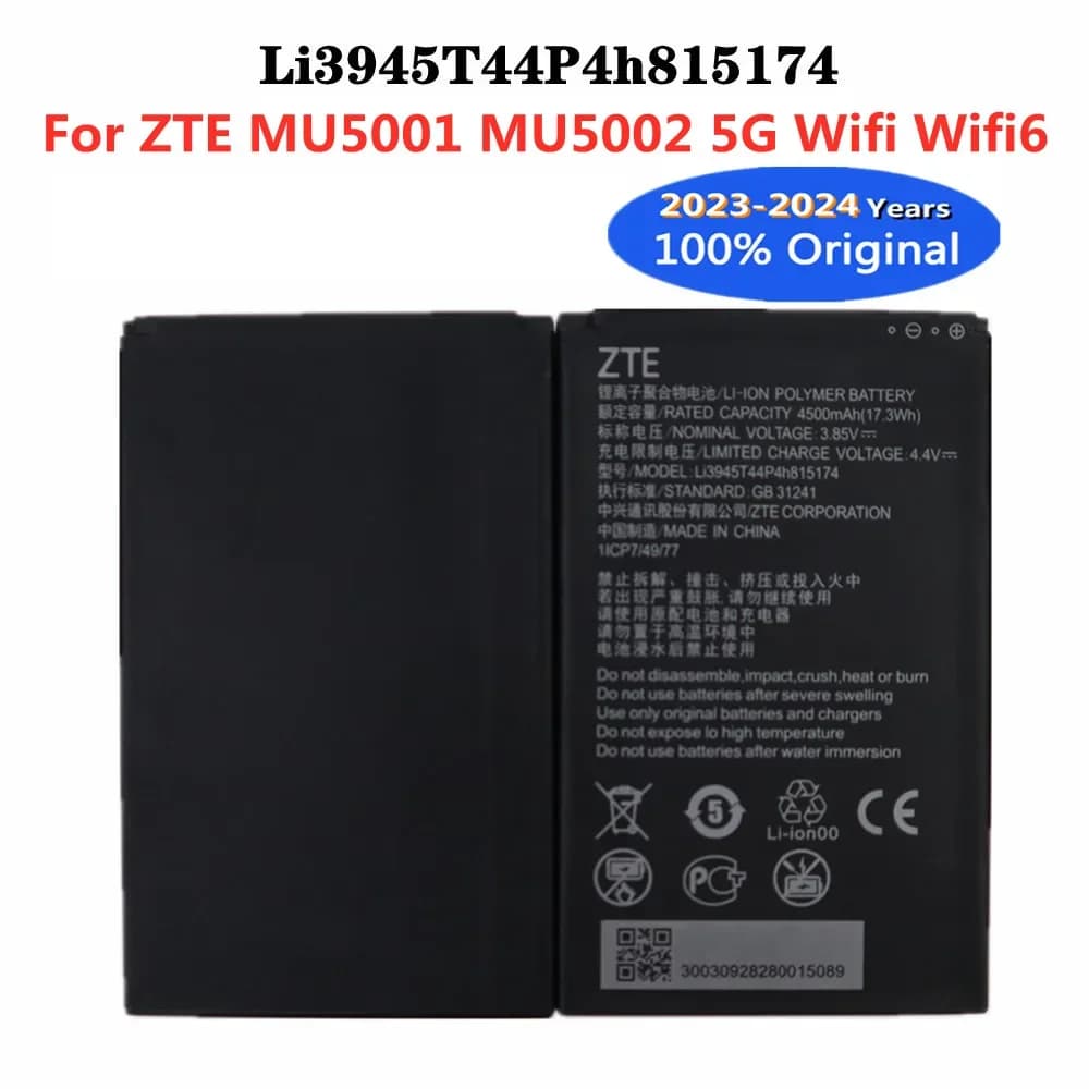 New Original Battery Li3945T44P4h815174 For ZTE MU5002 MU5001 Wifi 5G Wifi6 Portable Wireless Router Battery Bateria In Stock