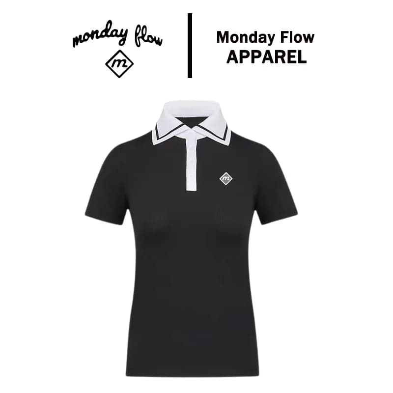 Monday Flow Golf Women's Clothing Outdoor Quick Drying Sports Shirt Comfortable Short Sleeved T-shirt Versatile Polo Shirt Top
