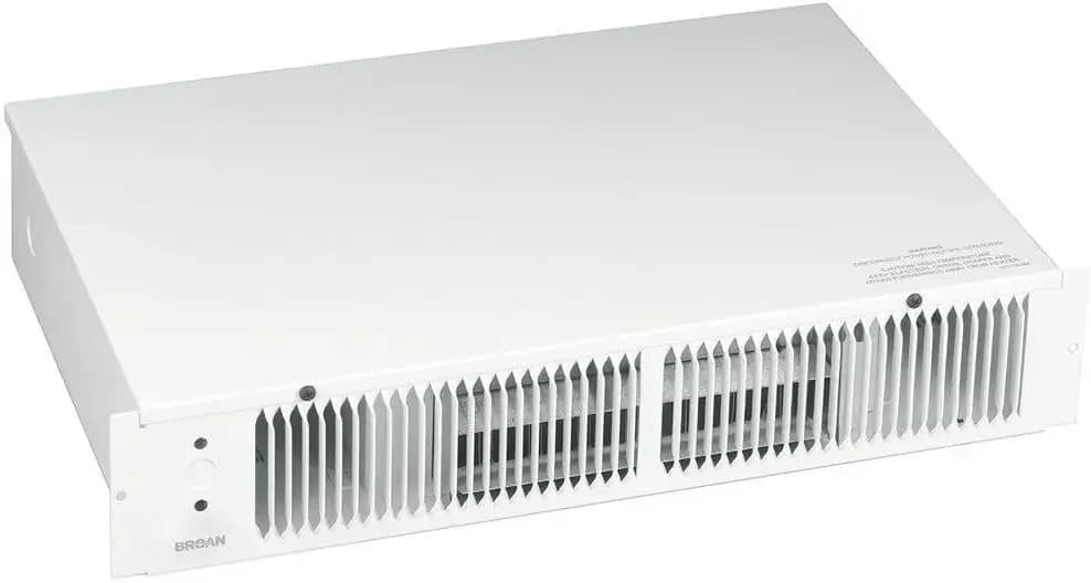 114 Kickspace Fan-Forced Wall Heater Without Built-in Thermostat, White