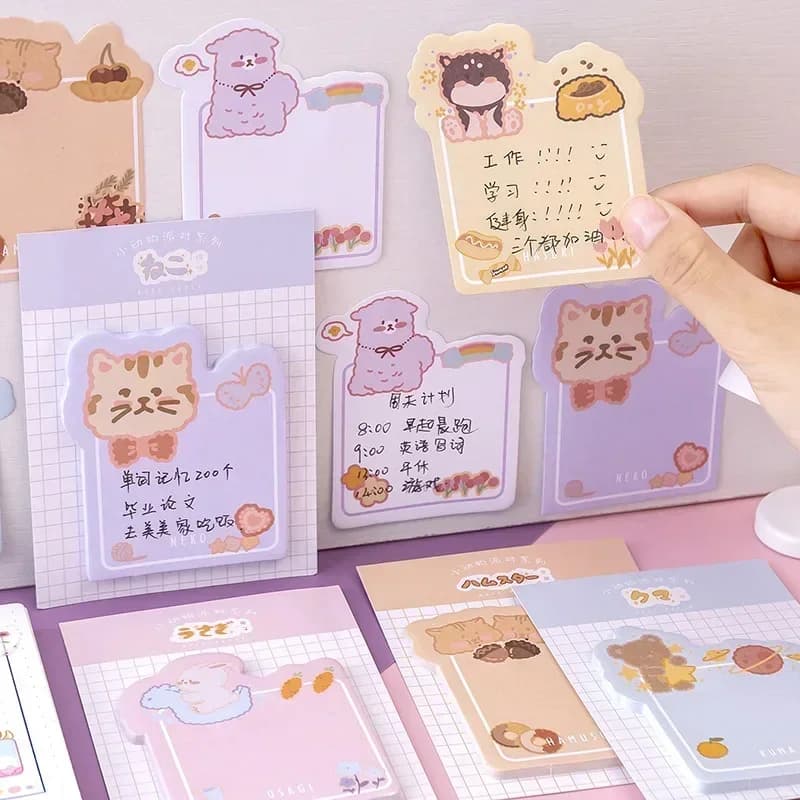 Creative Sticky Notes Cute Cartoon Sticky Notes  Notepad  Memo Pad   Kawaii Stationery