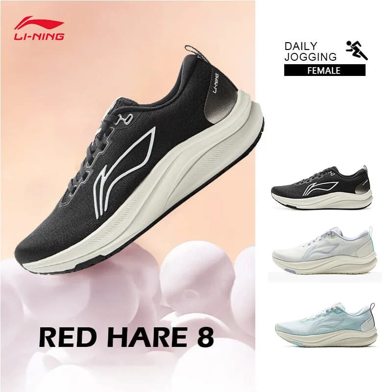LI-NING RED HARE 8 Women's support and stability racing training running shoes basic racing running shoes ARPV004