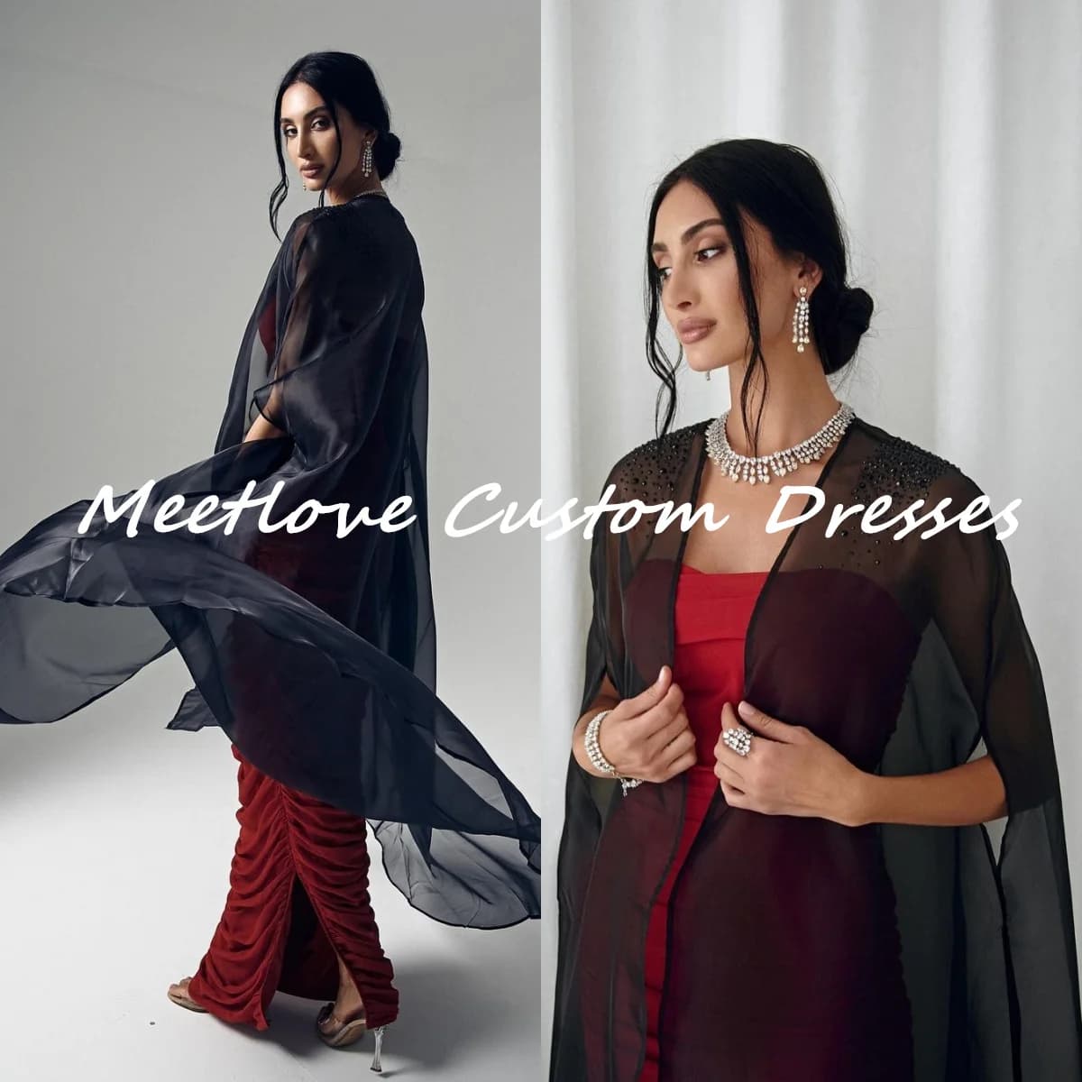 Meetlove Customized فستان حفلات الزفاف  Strapless Rhinestone Evening Dress Women Luxury 2024 Dubai Luxury evening dresses 2024