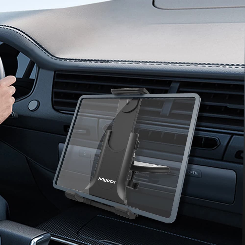 Universal Car Tablet Holder Auto CD Slot Mount - Adjustable Stand for iPad Pro/Air/Mini 10.9, 4-11" Samsung Tablet, GPS & Phone