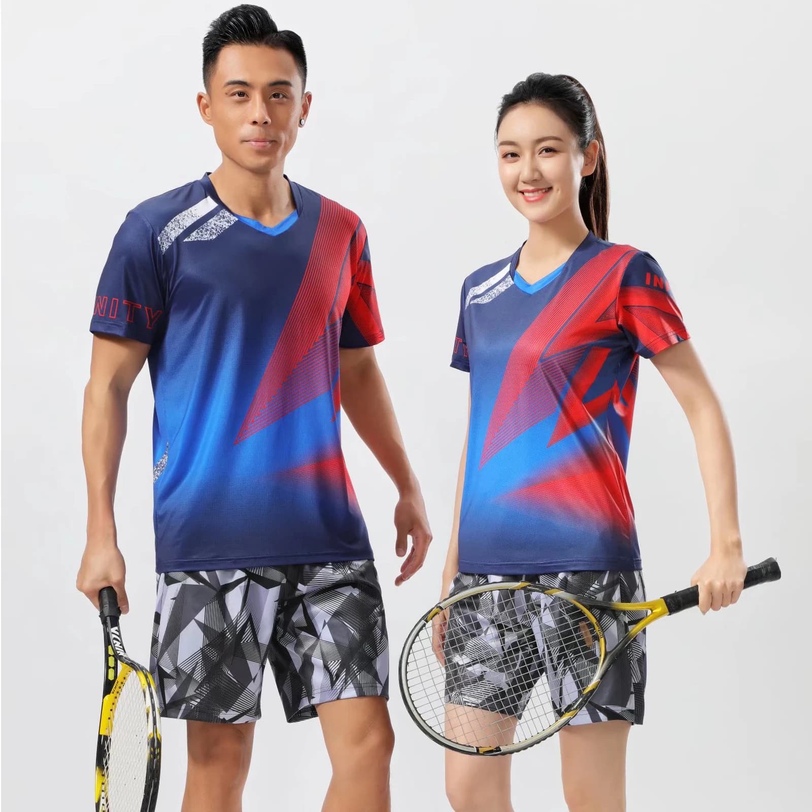 Badminton Jerseys Women's Sports Men's Breathable Team Customized Competition Training Clothes Jerseys Running Fast Drying Shirt